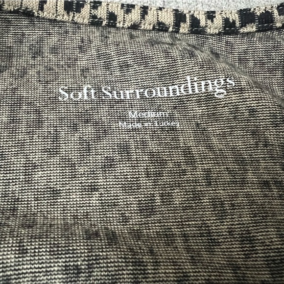 Soft Surroundings Damaria Wrap Dress Leopard Animal Print M 2FY01 midi - Picture 9 of 12